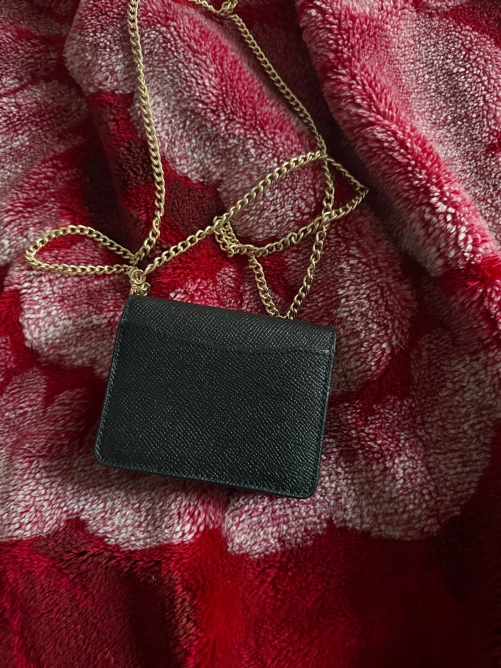 Coach Black Crossbody Wallet with Gold Chain Strap - Picture 2 of 4